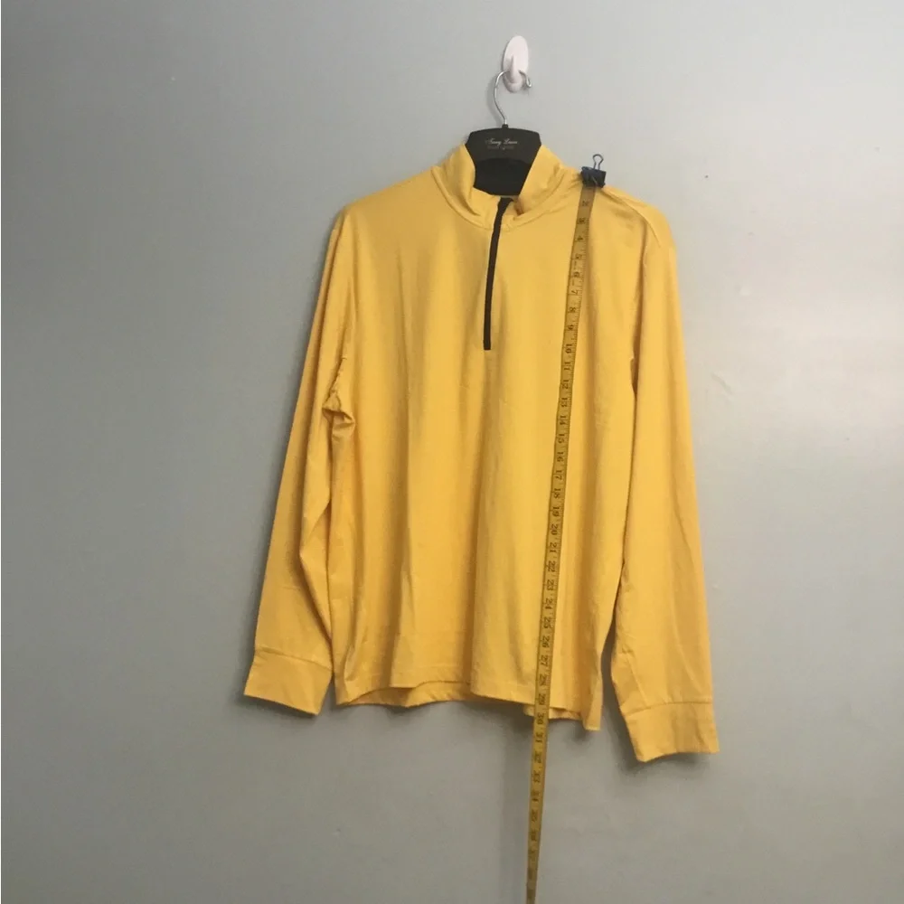 POLO RALPH LAUREN Yellow Zip Up Sweater with High Collar